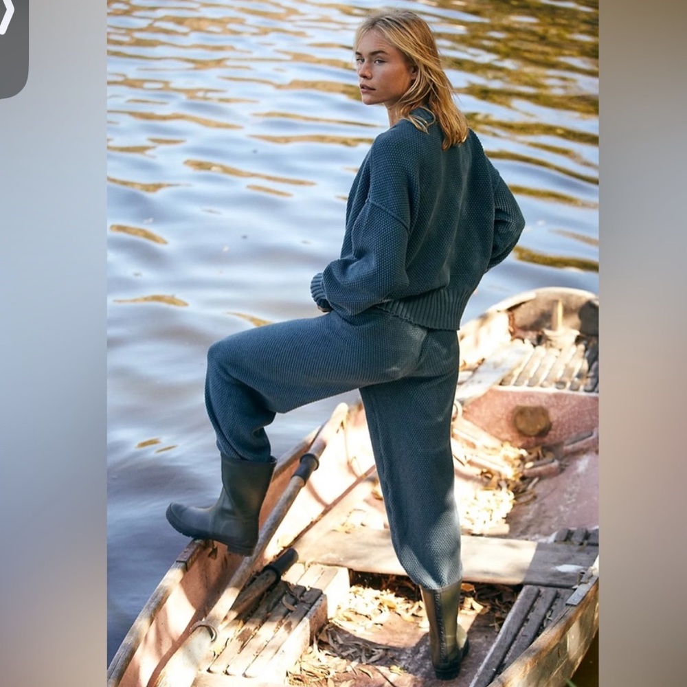 NWT free people Hailee cardigan set in balsam